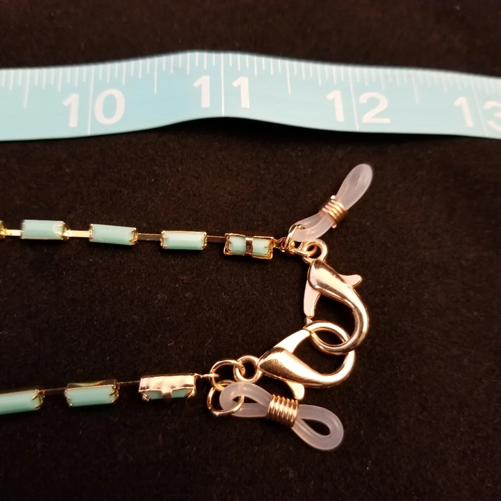 Rectangular Stone Beaded Sunglasses Holder
